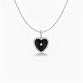 Émaillé Black Shell Heart Necklace