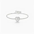 Émaillé White Shell Heart Bracelet