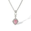 Emmeline Pink Rectangular Necklace