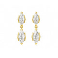 Émodie 14K Gold Marquise Moissanite Drop Earrings