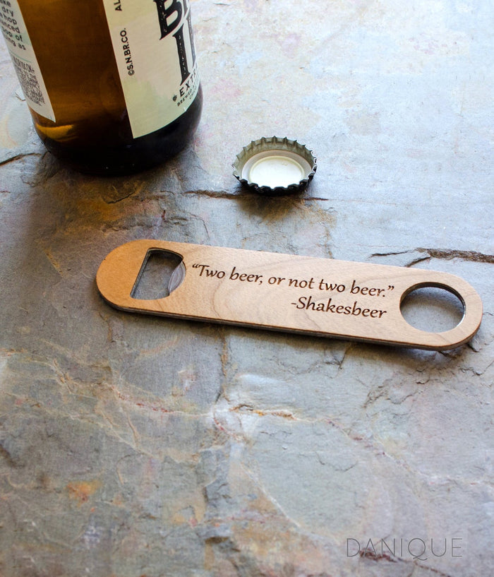 Engraved Wood Bottle Opener Keychain