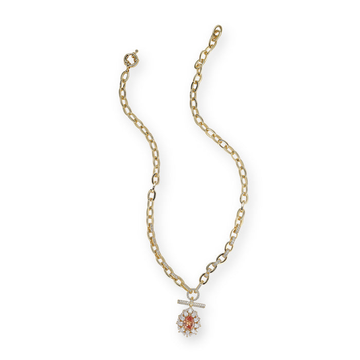 Éphémère Red Teardrop T-Bar Necklace