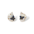 Éponina Blue Butterfly Baroque Pearl Stud Earrings