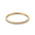 Érvine 16K Gold Scalloped Edge Round Bangle
