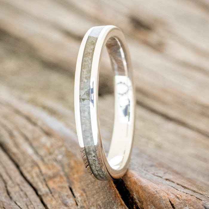"ETERNA" - MOSS AGATE INLAY STACKING BAND-1