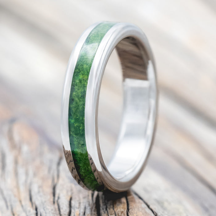 "ETERNA" - MOSS INLAY STACKING BAND-Staghead Designs