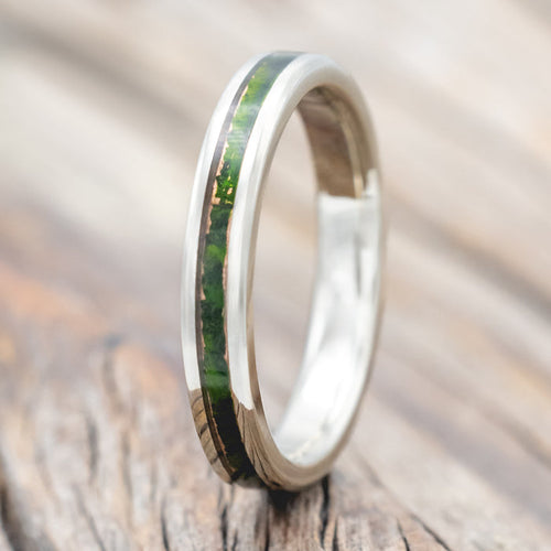 "ETERNA" - MOSSY PATINA COPPER STACKING BAND-Staghead Designs