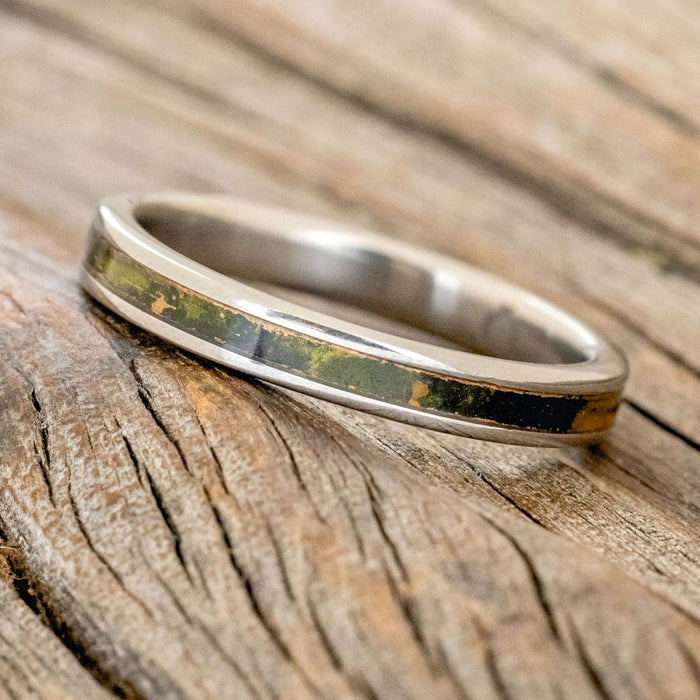 "ETERNA" - MOSSY PATINA COPPER STACKING BAND-2
