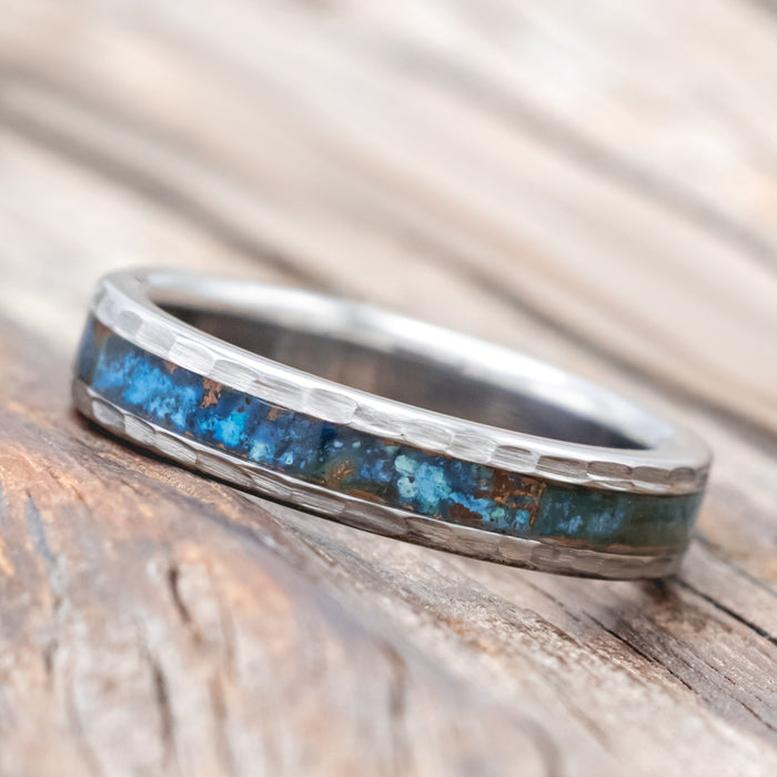 "ETERNA" - PATINA COPPER STACKING WEDDING BAND WITH CUSTOM FINISH-Staghead Designs