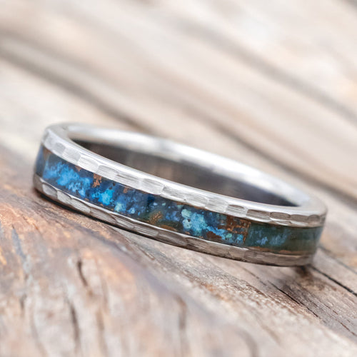 "ETERNA" - PATINA COPPER STACKING WEDDING BAND WITH CUSTOM FINISH-Staghead Designs