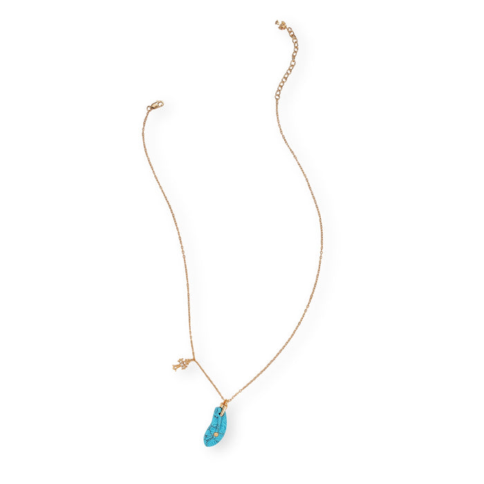 Étiennetta Turquoise Cross Necklace