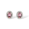 Euphrasie Pink Oval Earrings