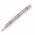 Eurydice Multicolor Triple-Row Marquise Bracelet