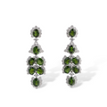 Feuille Cascade Green Floral Drop Earrings