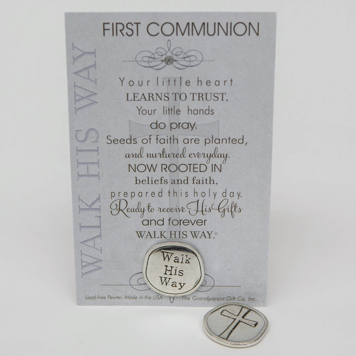 First Communion Gift: Handmade Pewter Coin