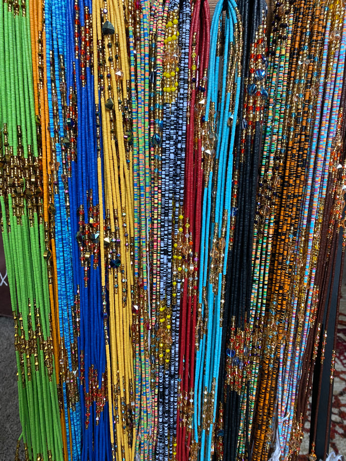 Flat disc | Vinyl waistbeads | Clay Beads | Wholesale Vinyl Waist Beads- African Waistbeads for resale
