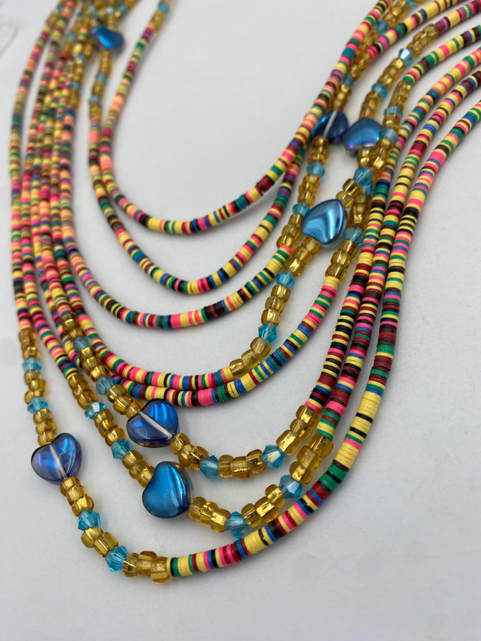 Flat disc | Vinyl waistbeads | Clay Beads | Wholesale Vinyl Waist Beads- African Waistbeads for resale
