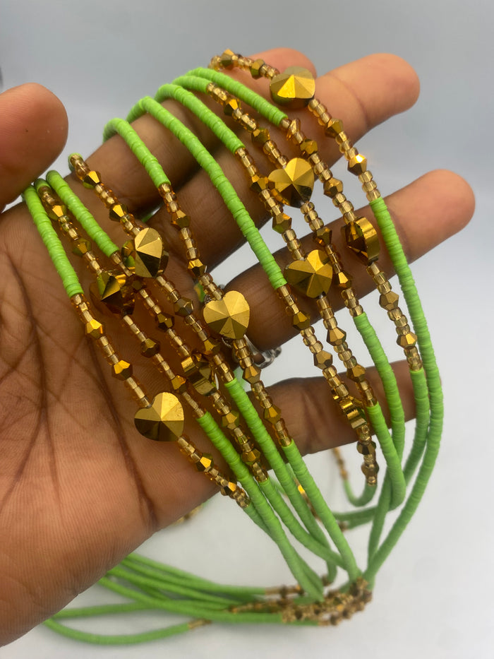 Flat disc | Vinyl waistbeads | Clay Beads | Wholesale Vinyl Waist Beads- African Waistbeads for resale