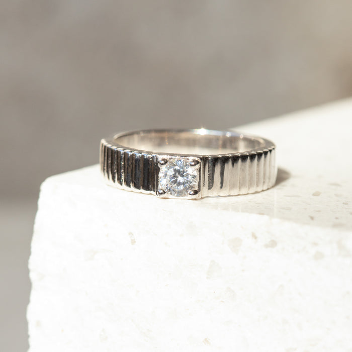 Fluted CZ Ring