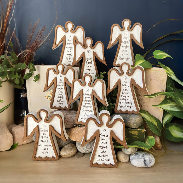 Framed Standing Angel Plaques