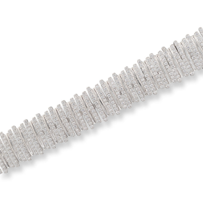 Frederika Silver Vertical Bar Bracelet