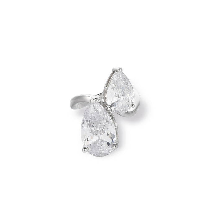 Friedswind White Double Teardrop Ring