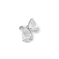 Friedswind White Double Teardrop Ring