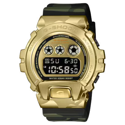 G-Shock BOLD CAMO SERIES, CAMO AND GOLD DIGITAL 6900 SERIES GM6900CMG-3