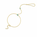 Gesa Turquoise Round Linked Finger Bracelet