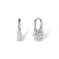 Gislène White Teardrop Huggie Earrings