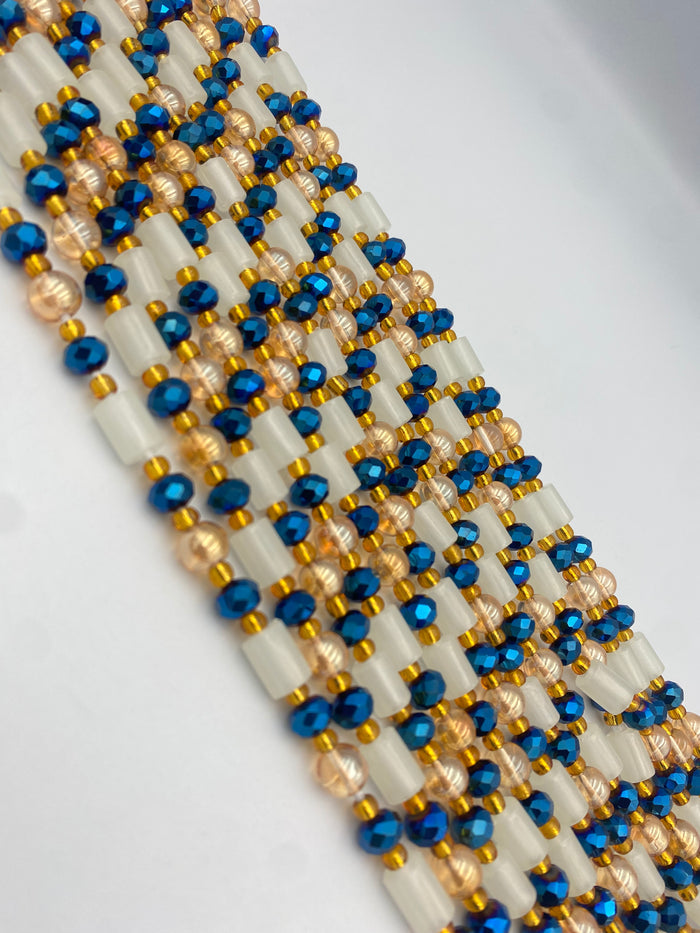 Glow  in the Dark  Waist Bead- Crystal waist Beads- Tie on WaistBeads 45”