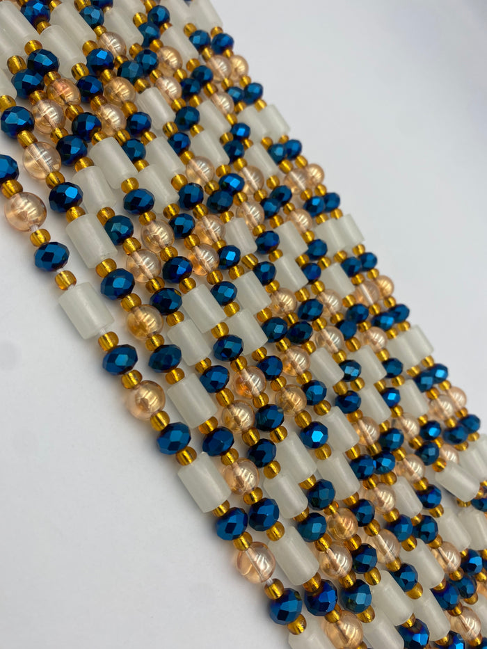 Glow  in the Dark  Waist Bead- Crystal waist Beads- Tie on WaistBeads 45”