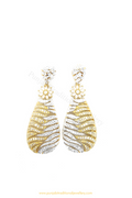 Gold Finished AD Earrings By PTJ