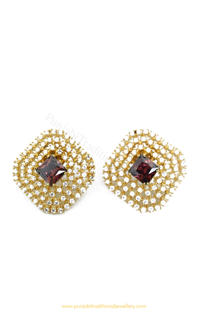 Gold Finished AD Studs By PTJ