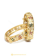 Gold Finished Bangles by PTJ