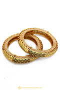 Gold Finished Bangles by PTJ