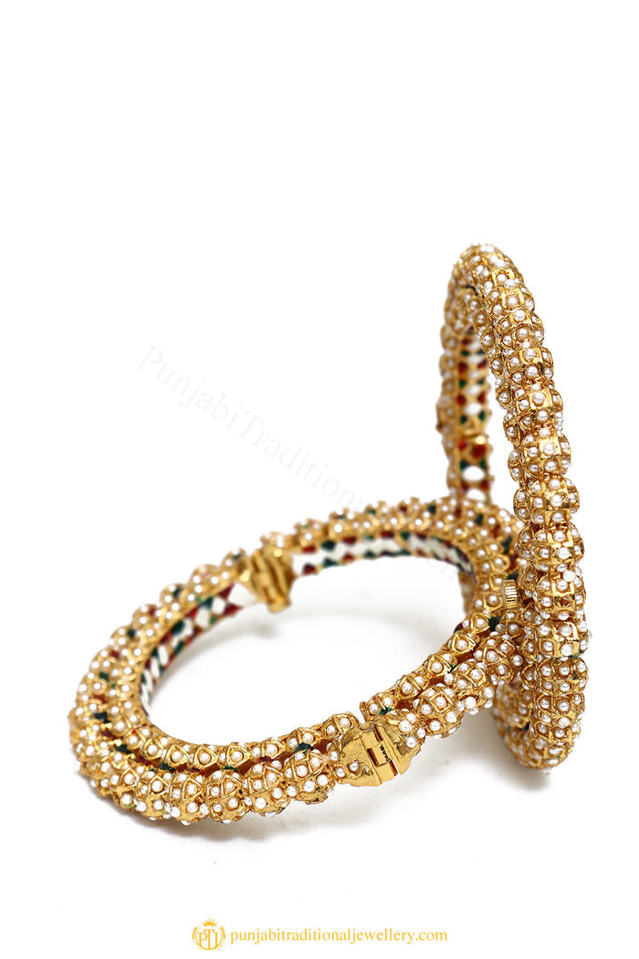 Gold Finished Bangles by PTJ