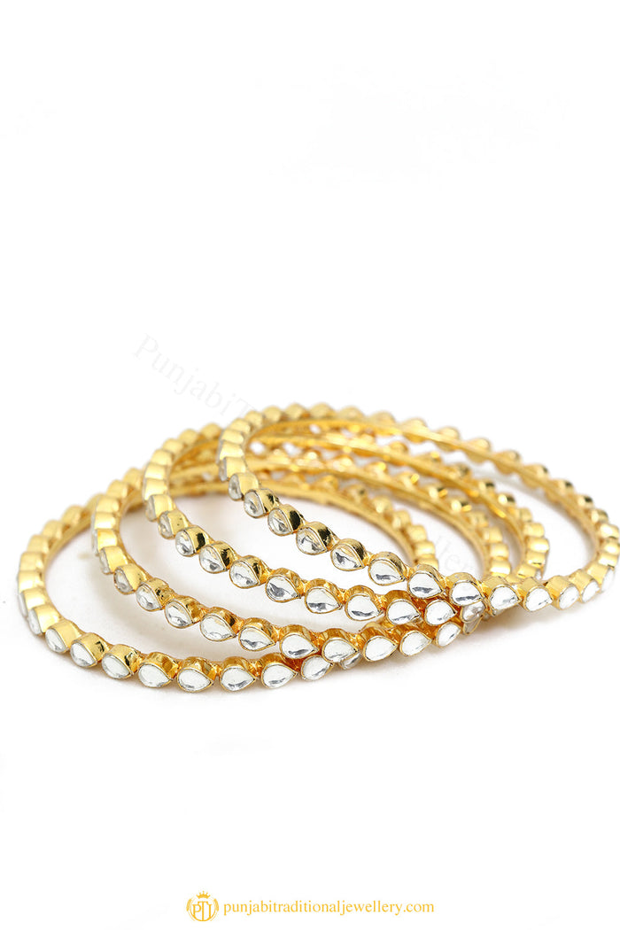 Gold Finished Bangles by PTJ