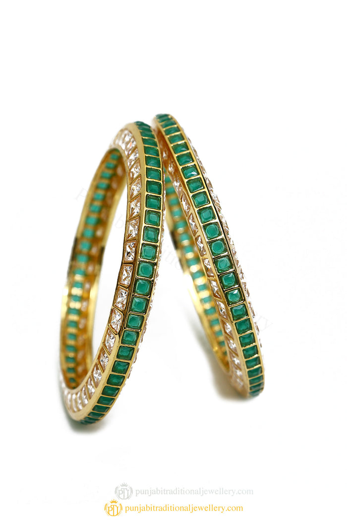 Gold Finished Bangles by PTJ