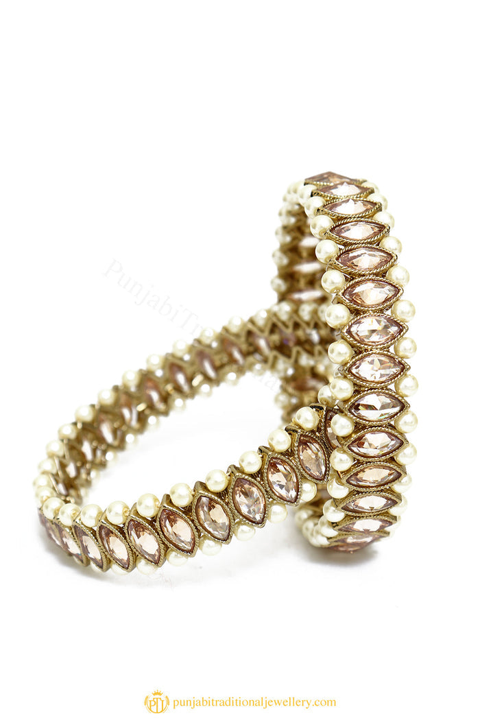 Gold Finished Bangles by PTJ