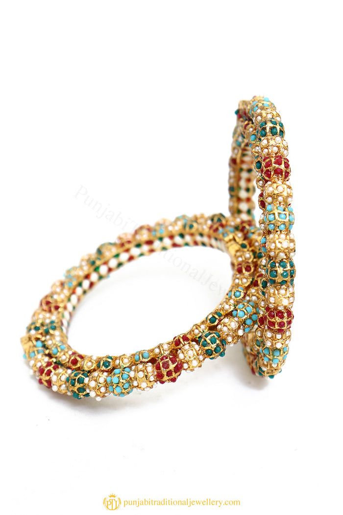 Gold Finished Bangles by PTJ