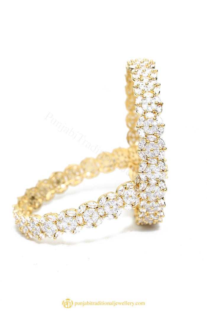 Gold Finished Bangles by PTJ