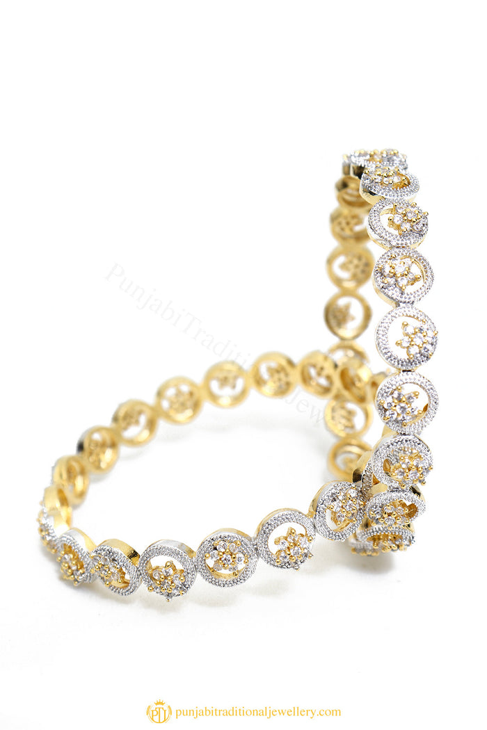 Gold Finished Bangles by PTJ