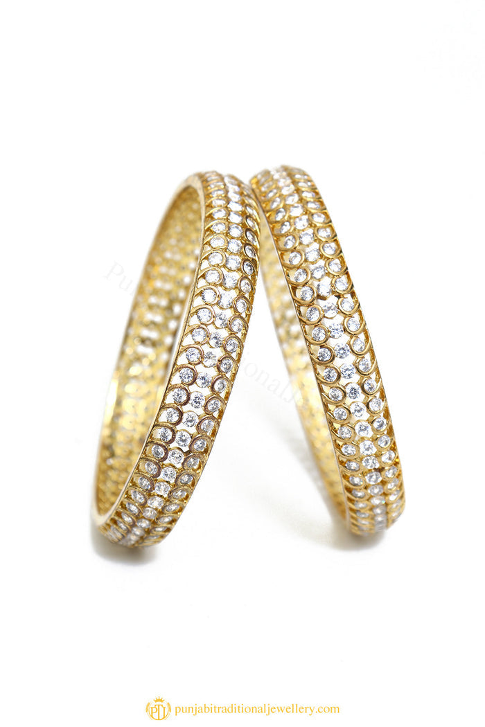 Gold Finished Bangles by PTJ
