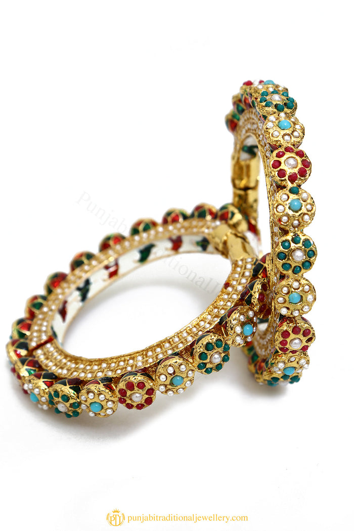 Gold Finished Bangles by PTJ