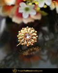 Gold Finished Champagne Stone Without hole Nose Pin| Punjabi Traditional Jewellery Exclusive