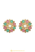 Gold Finished Earrings by PTJ