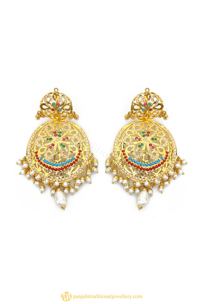 Gold Finished Earrings by PTJ