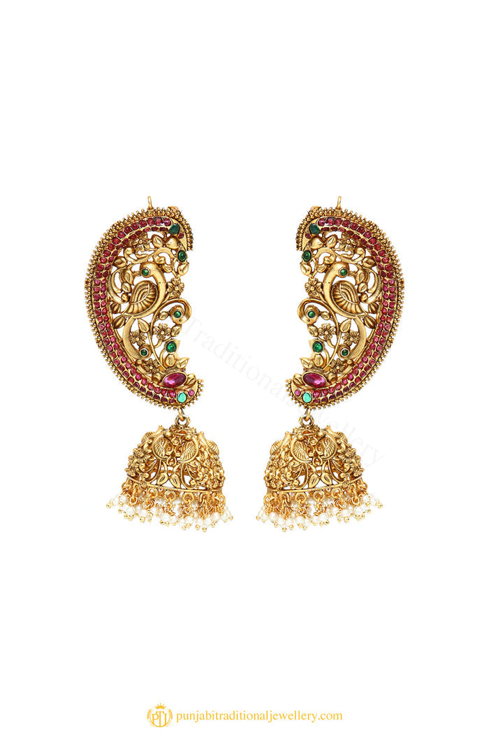 Gold Finished Earrings by PTJ