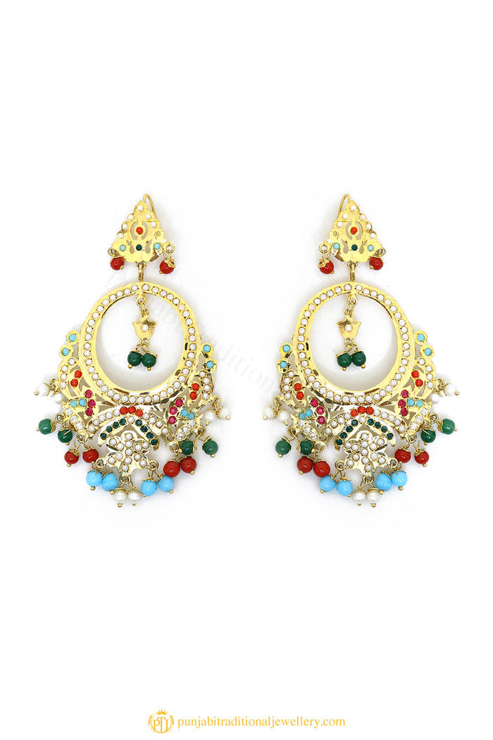 Gold Finished Earrings by PTJ